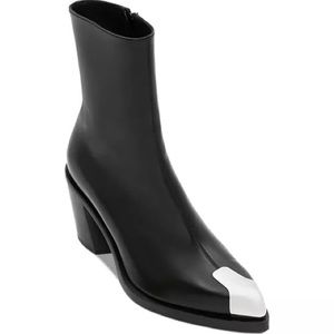 NWT Alexander McQueen Women's Punk Boot in Black/silver